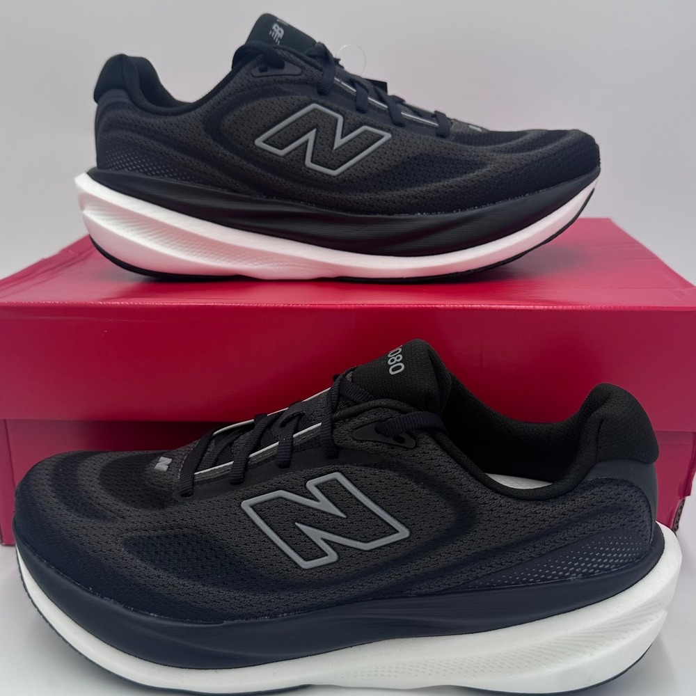 New Balance 1080 Running Shoes Womens 8.5 Black Gray Fresh Foam X V13 Sneakers